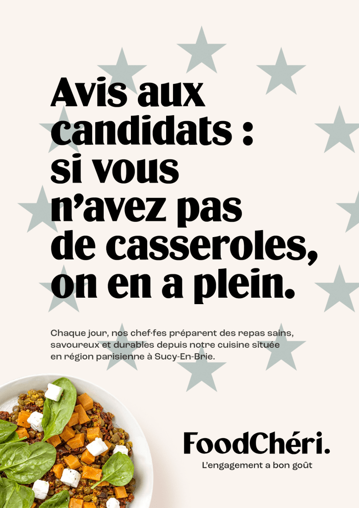 FoodChéri hacke les élections européennes. Avis aux candidats